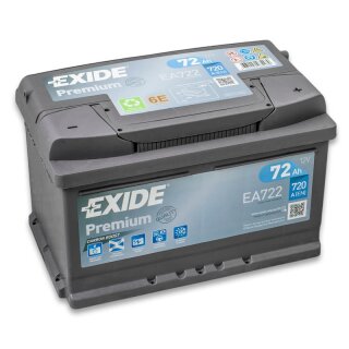 Exide EA722 Premium Carbon Boost Starterbatterie 12 V 72 Ah 720 A (EN)